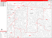 Citrus Heights  Wall Map Red Line Style